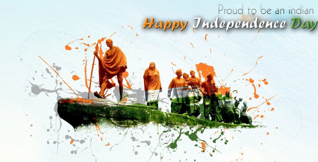 Happy 72th Independence Day of India HD Wallpapers with Quotes