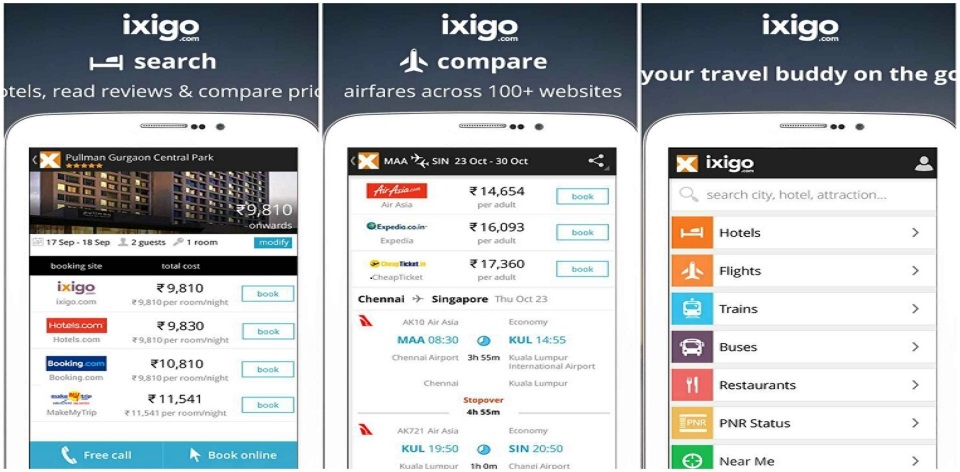 Ixigo App For Flights, Hotels, Trains Booking