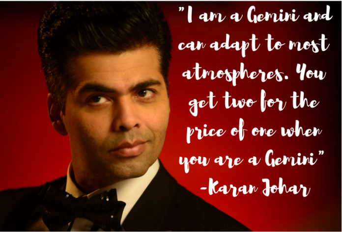 karan johar gemini quote