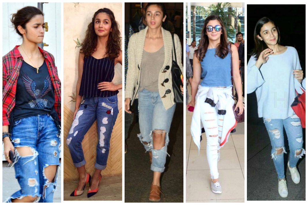 Bollywood Actresses in Ripped Jeans