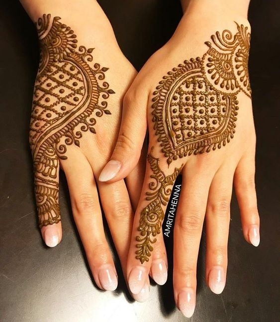 Latest Back Hand Mehndi Design Ideas